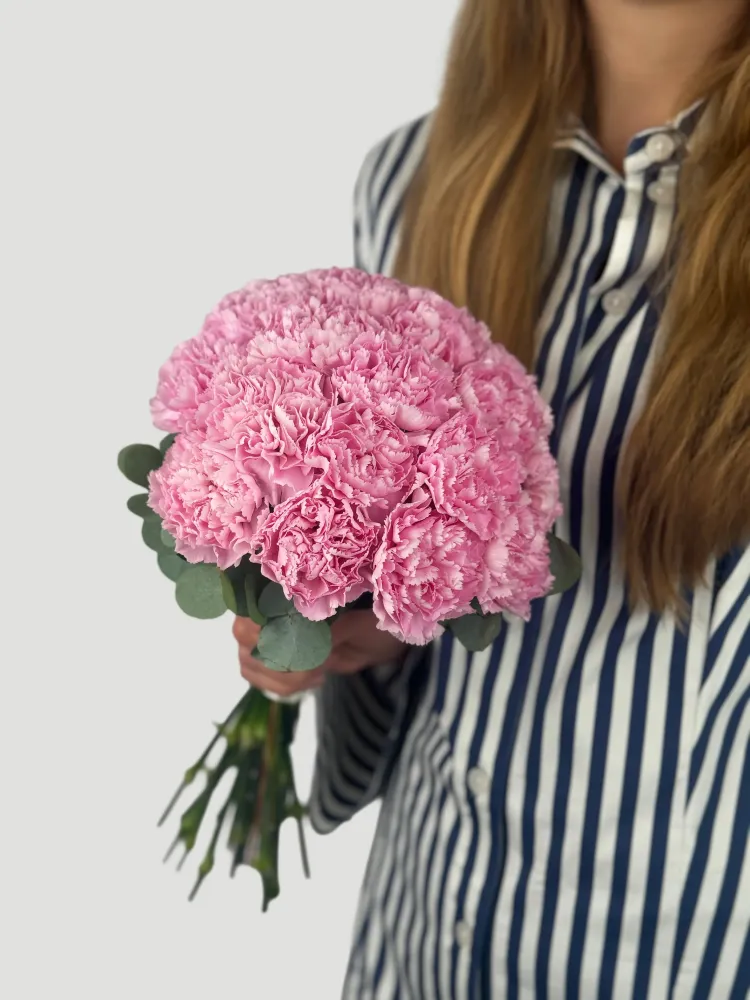 Pink carnations wedding bouquet