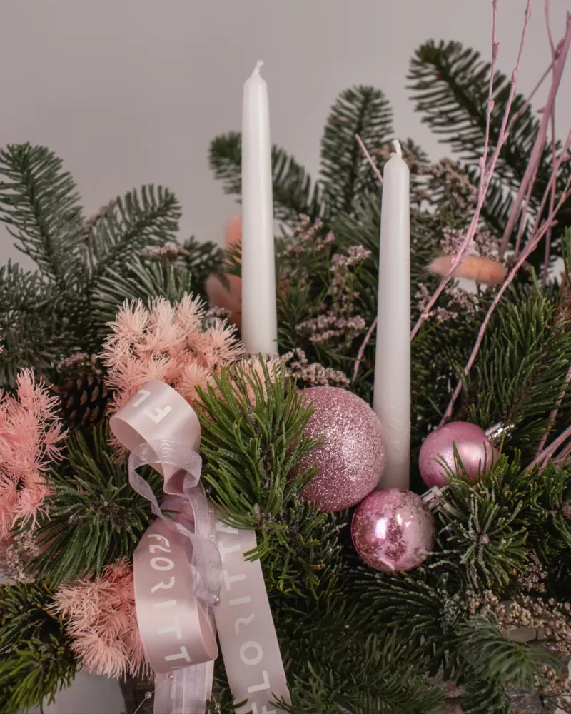Festive woodland elegance centrepiece