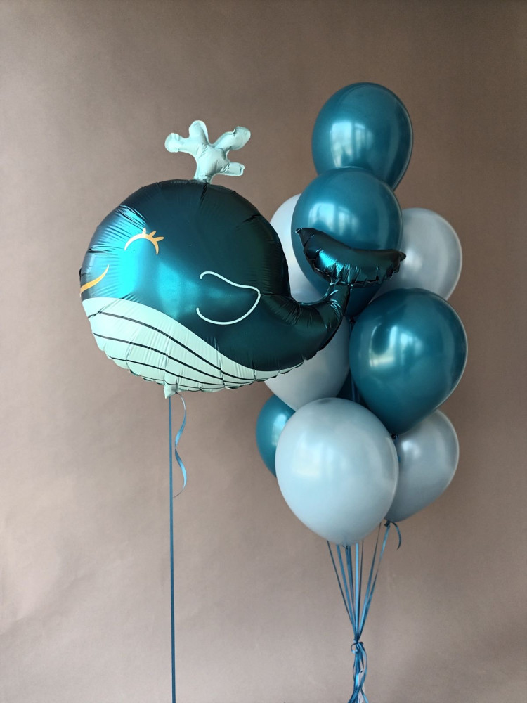 Little whale dream (10 balloons helium inflated)