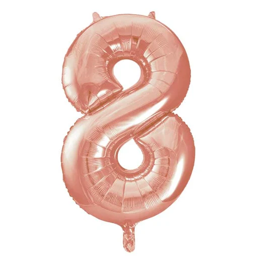Silver balloon number 8 (helium inflated)