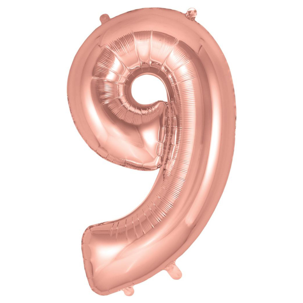 Silver balloon number 9 (helium inflated)