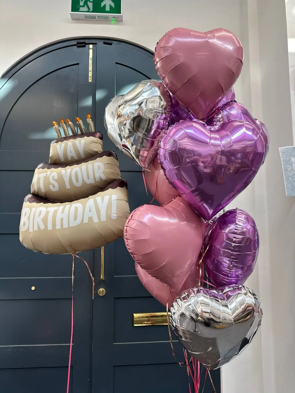 Birthday cake balloon bundle (13 balloon helium inflated)