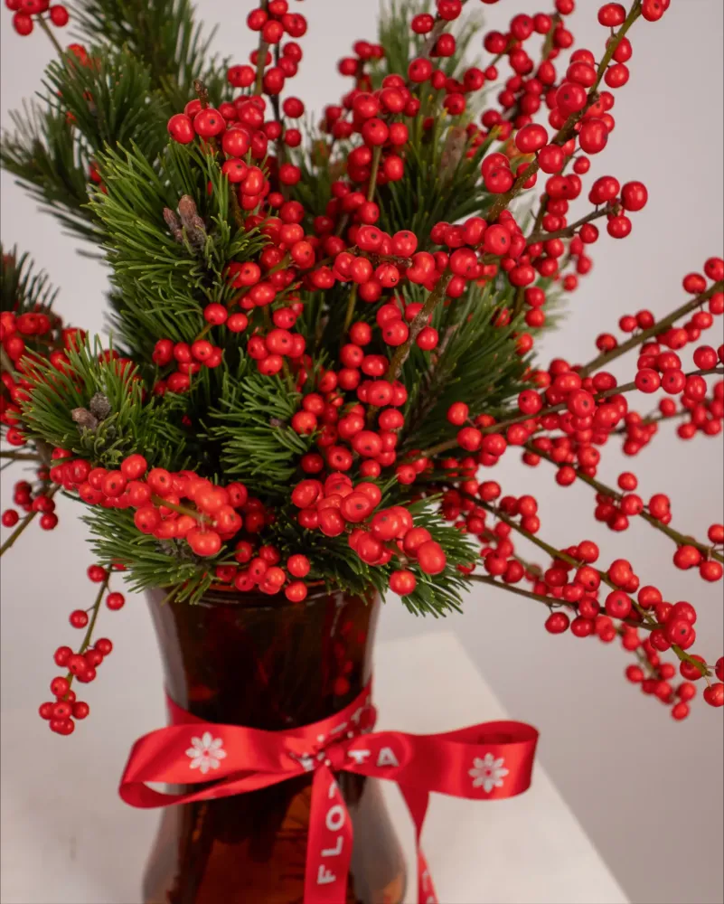 Festive berry bliss Christmas bouquet