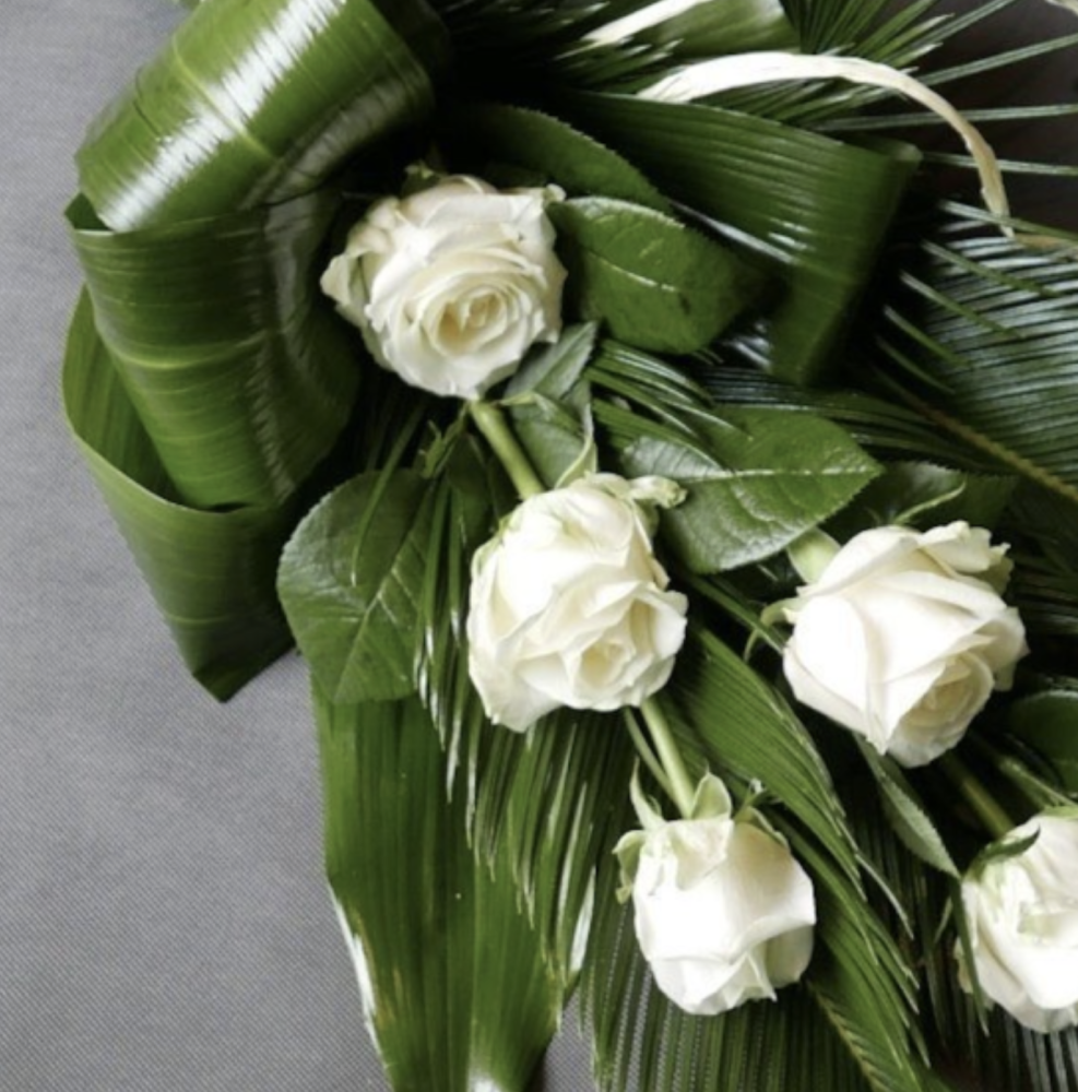 White rose honour spray