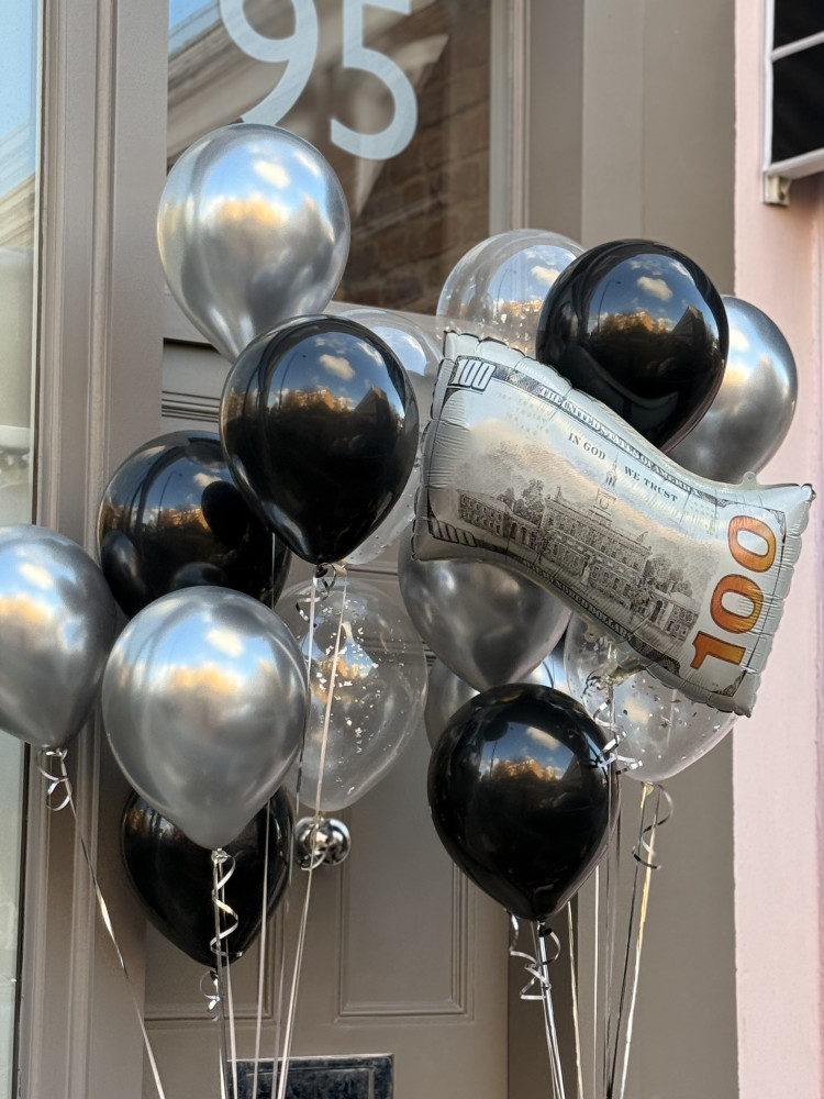 Glamour grandeur gift set (bouquet & balloons)