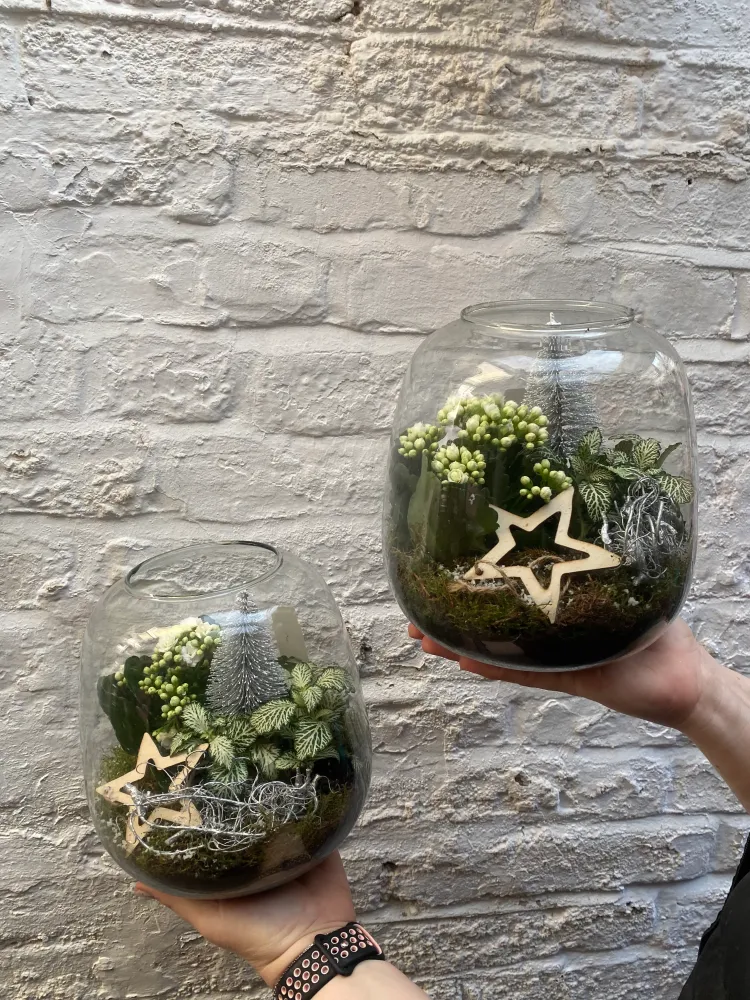 Christmas greenery glass-décor - £29 each item