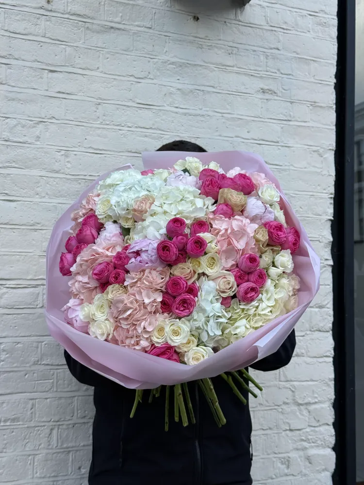 Fitzrovia blush symphony (hydrangeas & spray roses)