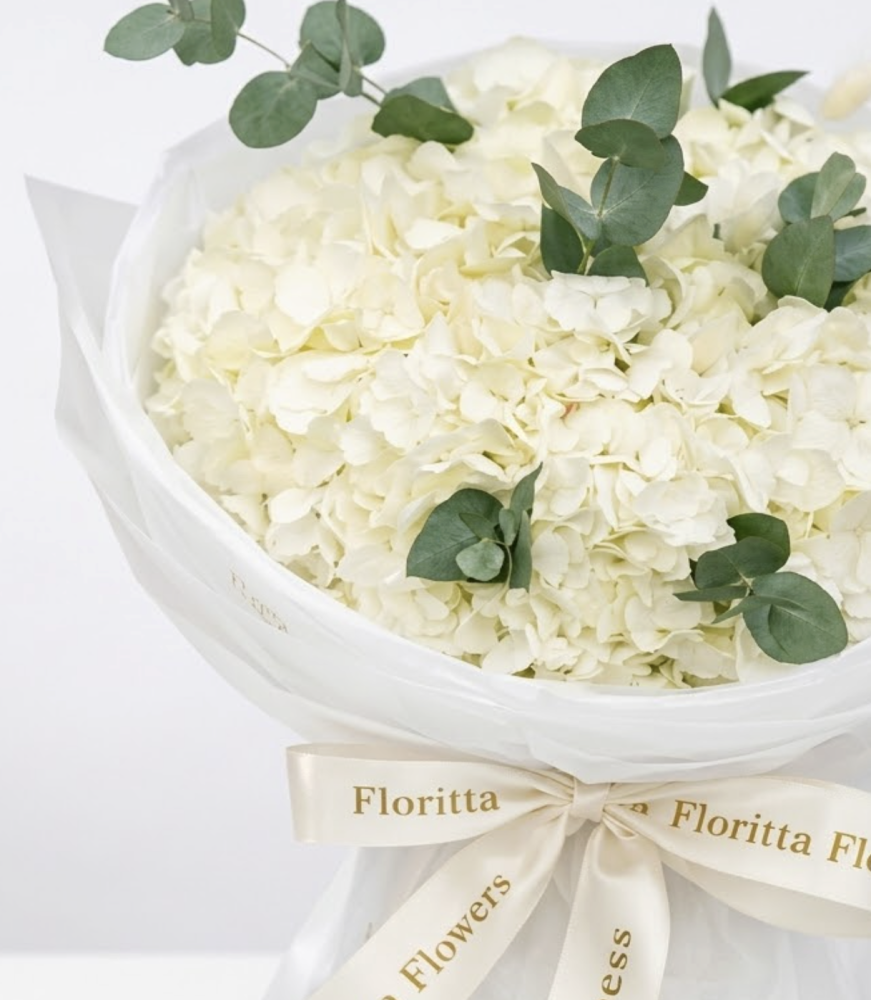 Silk Blossom ( hydrangea, eucalyptus )