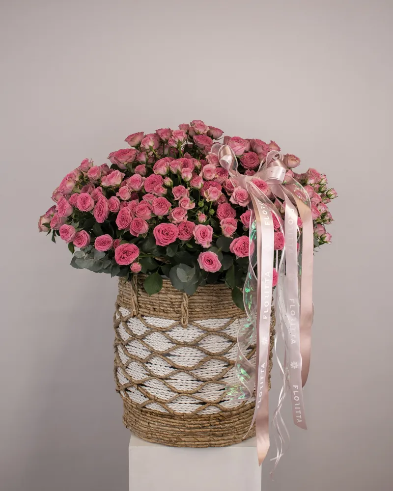 Blossoms of devotion basket (spray roses)