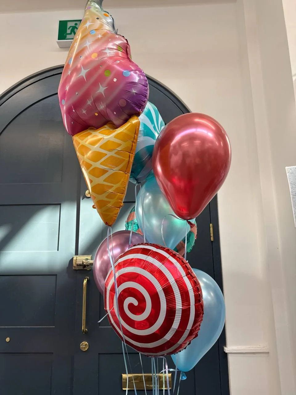 Sweet treats balloon bouquet (ice cream, candy, foil balloons)