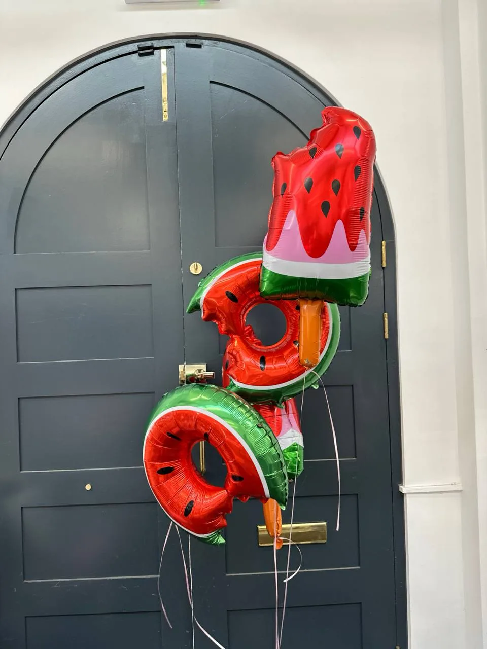 Watermelon summer foil balloon set (helium inflated)