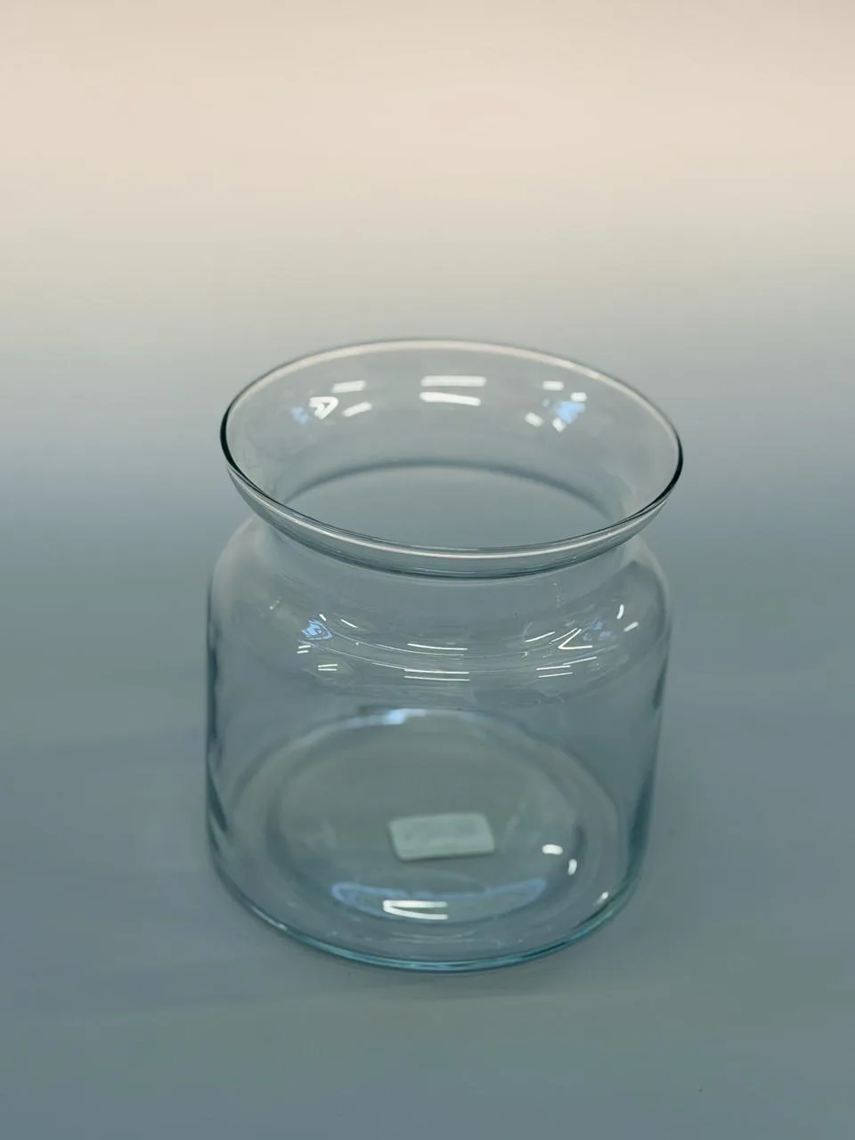 Clear glass cylinder vase 15cm