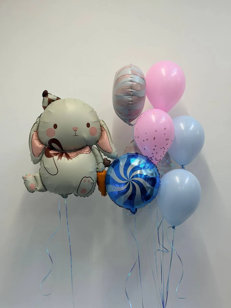 Bunny candy pastel balloon set (7 balloons helium inflated)