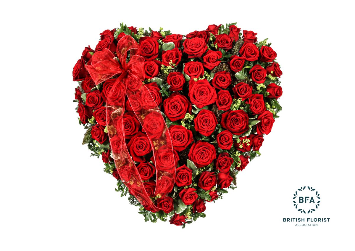 Luxury Rose Heart — funeral tribute by Floritta, London