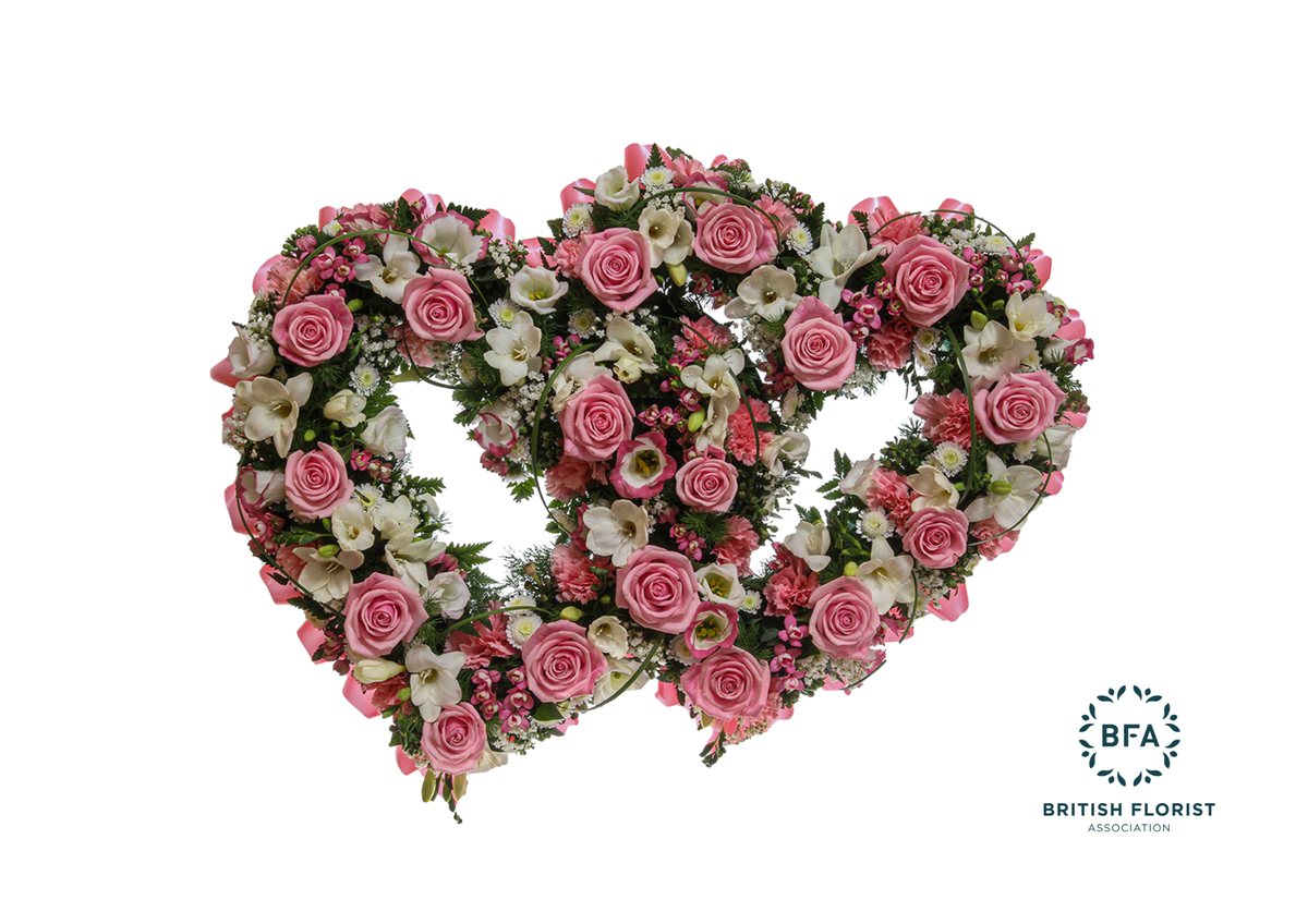 Double Heart Tribute — funeral tribute by Floritta, London