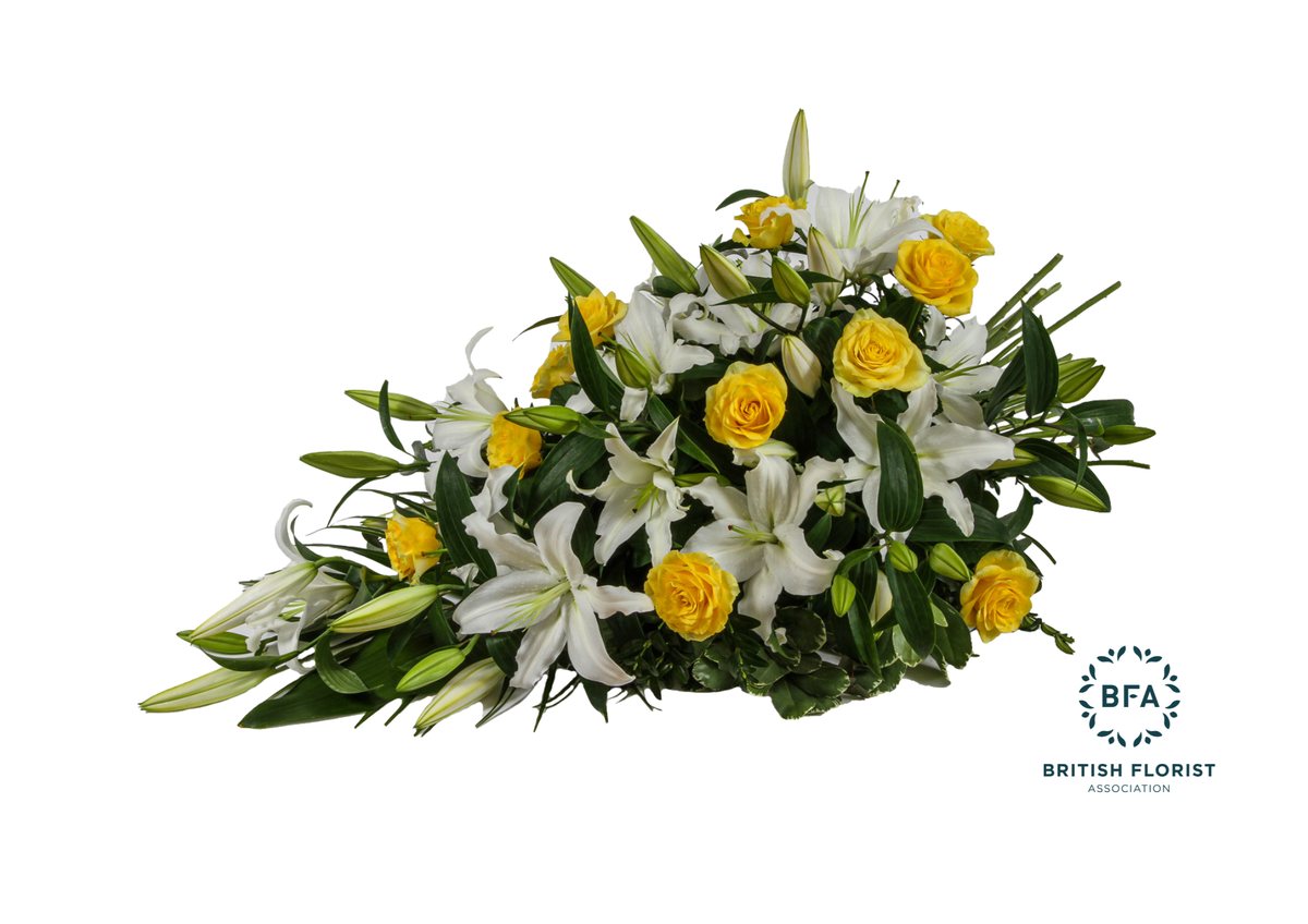 Single-Ended Casket Spray — funeral tribute by Floritta, London